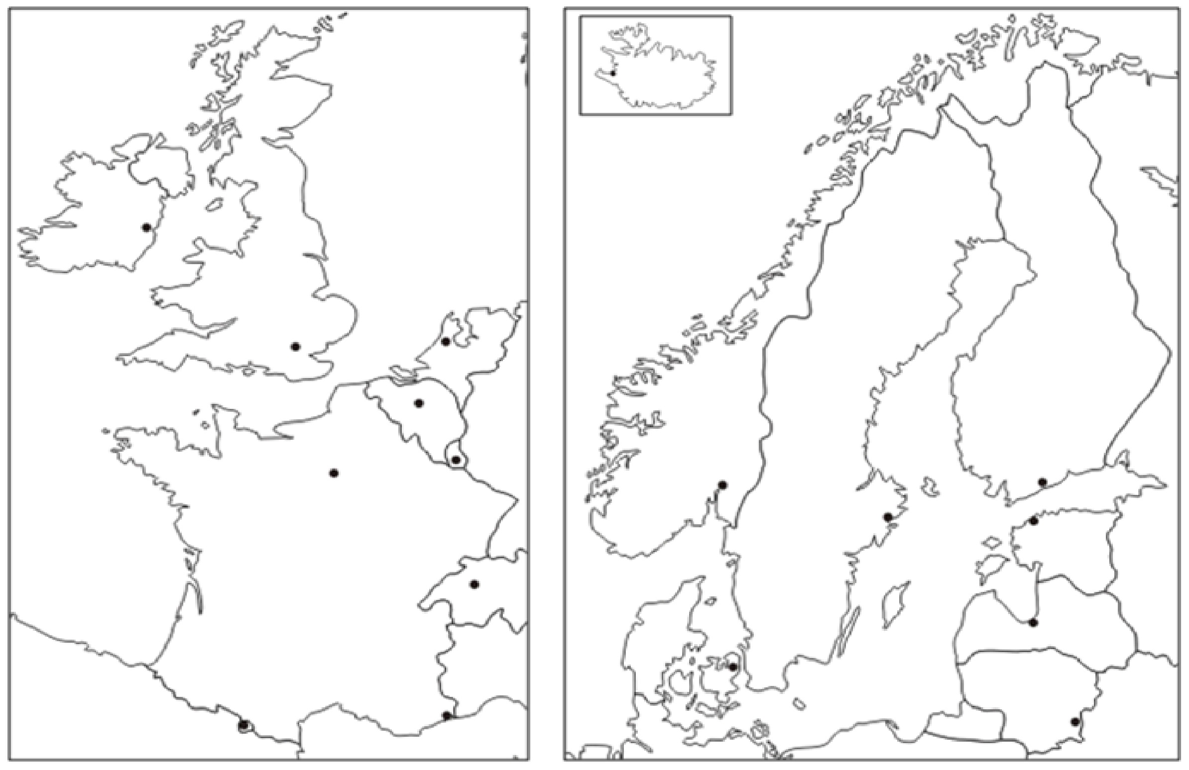 sjeverna europa slijepa karta I. osnovna škola Čakovec   Geografija   slijepa karta Sjeverna Europa sjeverna europa slijepa karta
