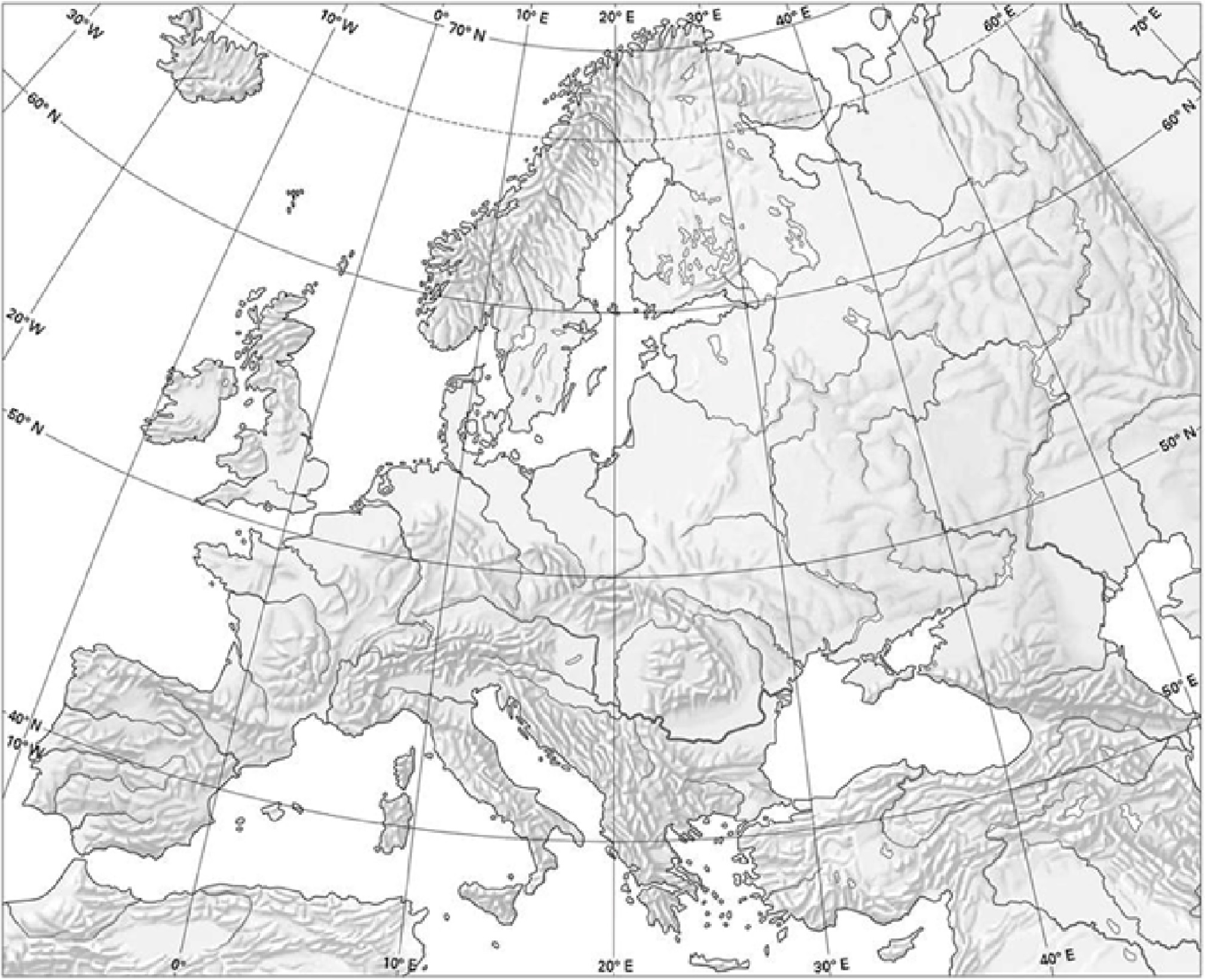 prazna karta europe I. osnovna škola Čakovec   Geografija   Slijepa karta Europe i  prazna karta europe